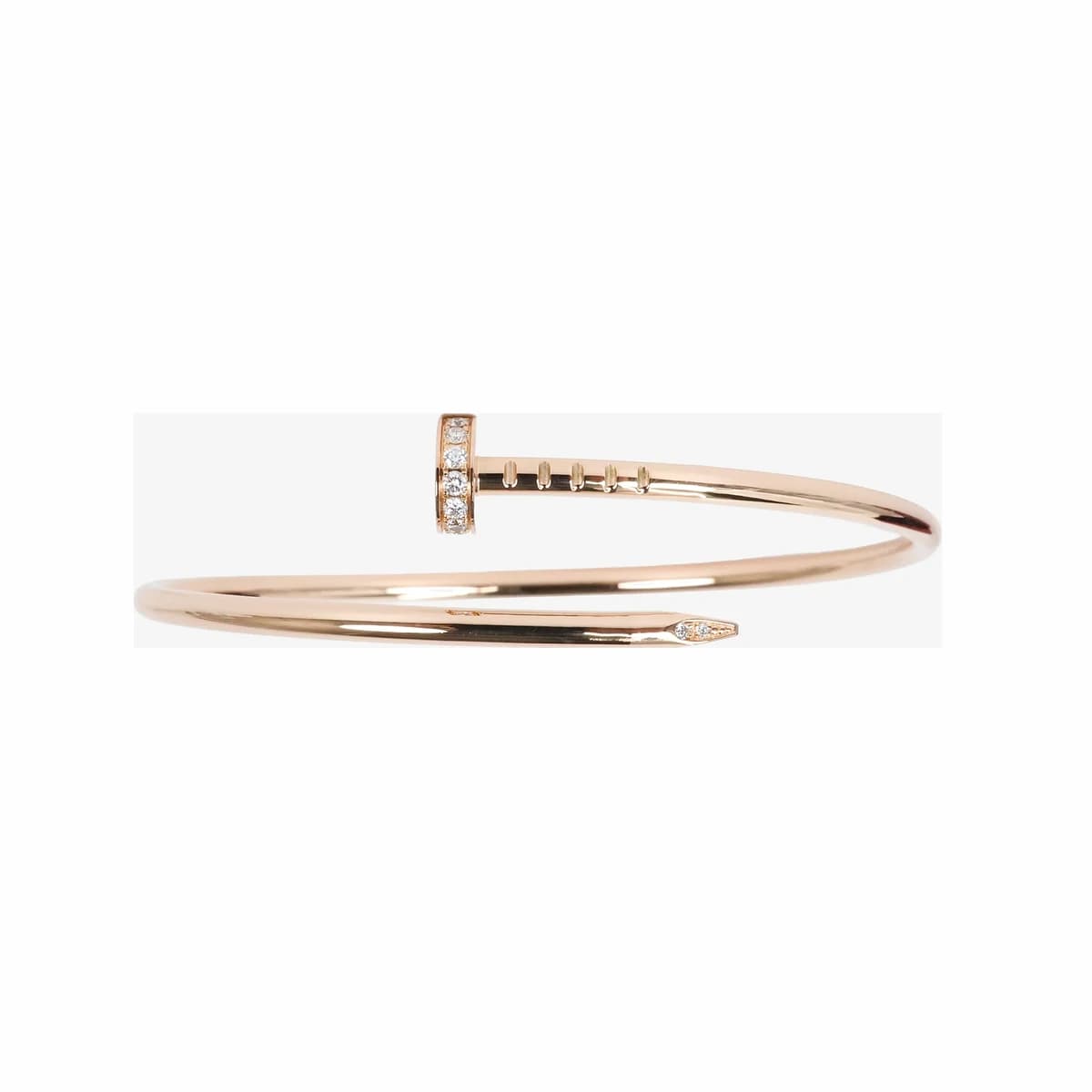 CARTIER 까르띠에 저스트 앵 끌루 브레이슬릿 스몰 핑크 골드 다이아몬드 20P 18K 로즈골드
