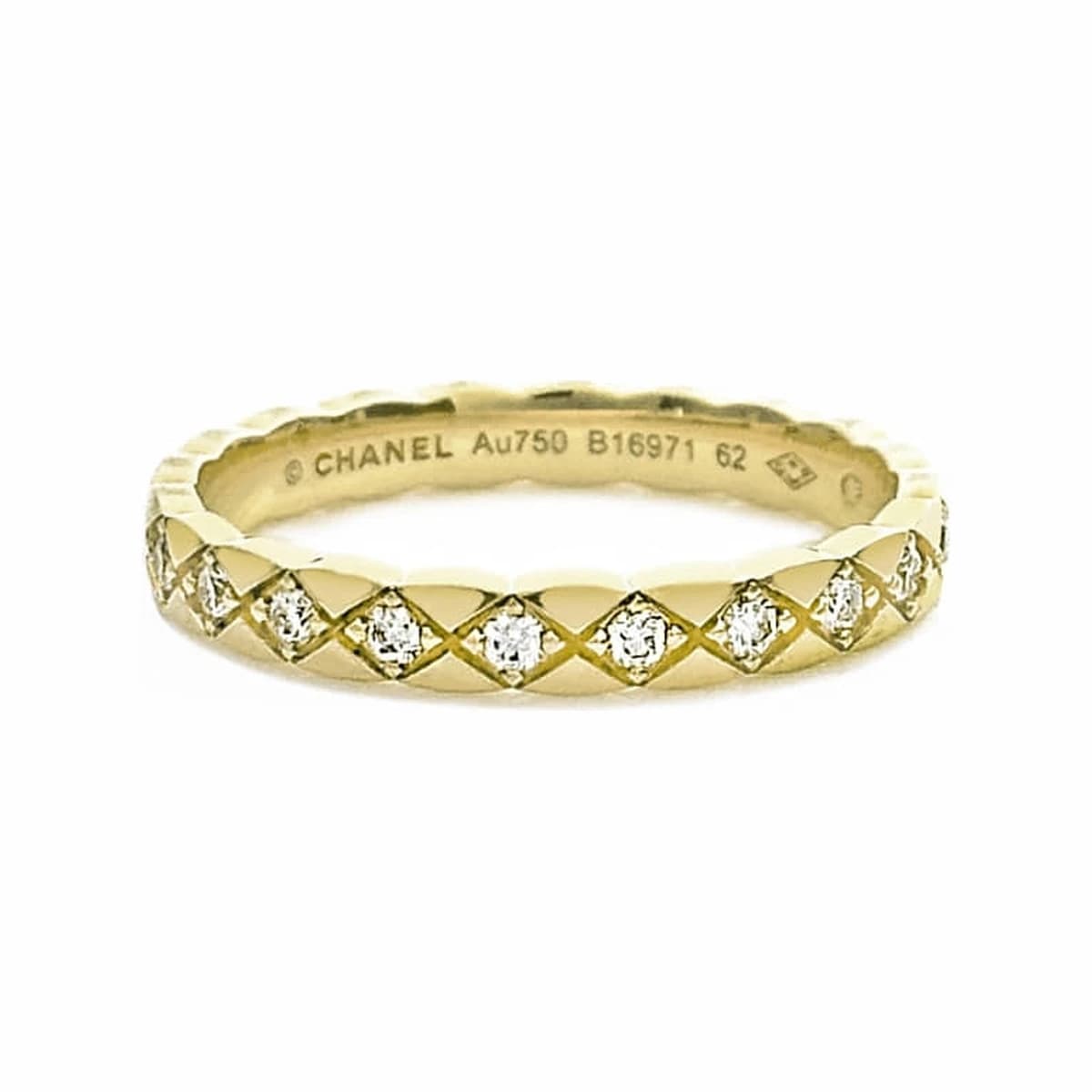 CHANEL 샤넬 코코크러쉬 링 미니 62호 옐로우골드 다이아몬드 18K 옐로골드