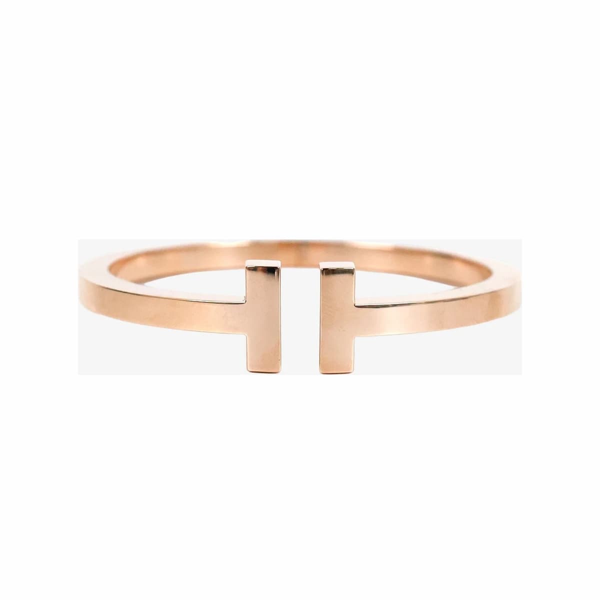 TIFFANY & CO. 티파니앤코 T 스퀘어 브레이슬릿 L사이즈 로즈골드 18K 로즈골드