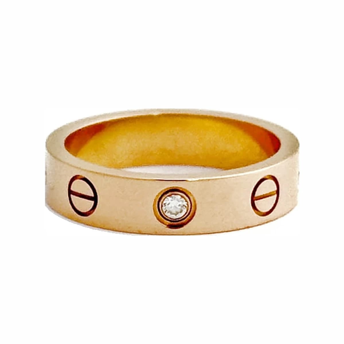 CARTIER 까르띠에 러브 링 스몰 47호 핑크골드 다이아몬드 1P 18K 로즈골드