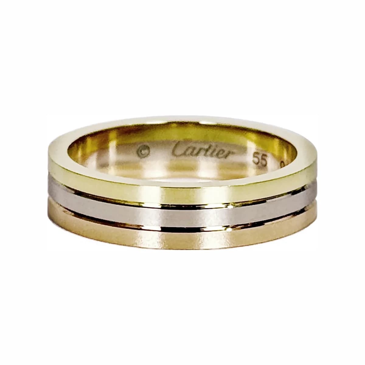 CARTIER 까르띠에 방돔 루이 웨딩링 55호 옐로/핑크/화이트 골드 18K 화이트골드