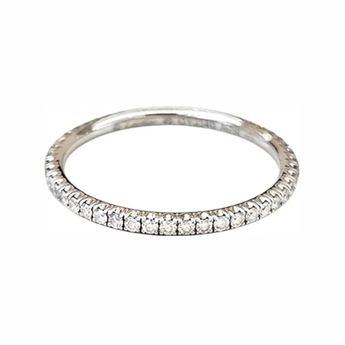 CARTIER 까르띠에 에땅셀 드 까르띠에 웨딩 링 49호 화이트골드 파베 다이아몬드 18K 화이트골드