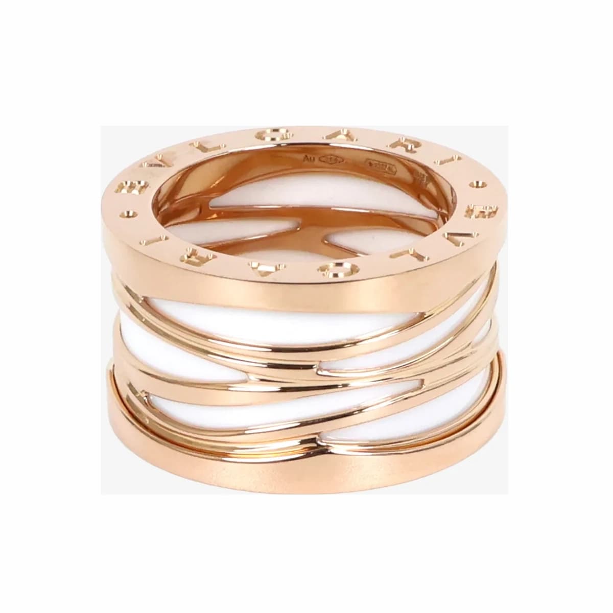 BVLGARI 불가리 비제로원 디자인 레전드 4밴드 링 52호 로즈골드화이트 GSSDJT3D 18K 로즈골드
