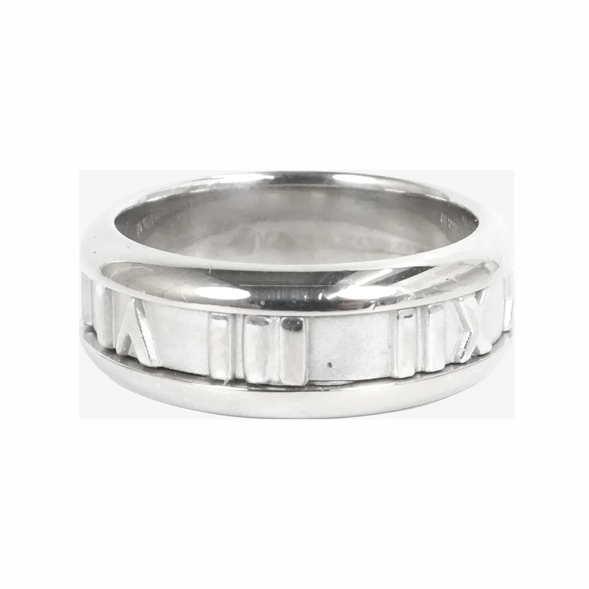 TIFFANY & CO. 티파니앤코 아틀라스 와이드 밴드 클래식 링 6호 화이트 골드 9T5FDFKT 18K 화이트골드