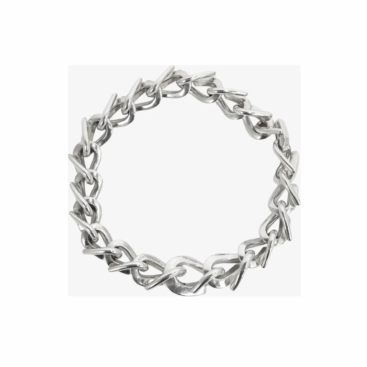 TIFFANY & CO. 티파니앤코 티파니 포지 미디엄 링크 브레이슬릿 실버 7KBQG7TQ