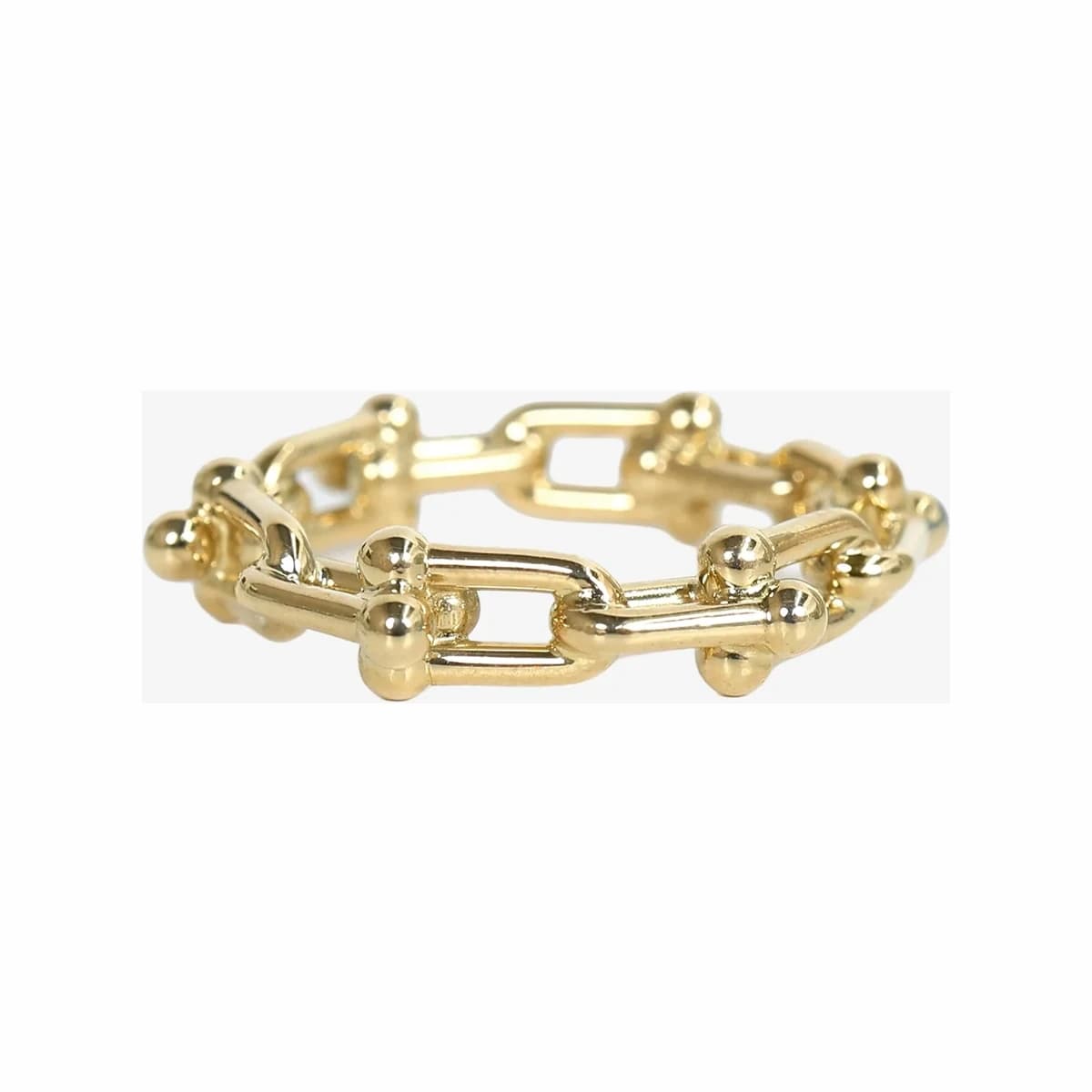 TIFFANY & CO. 티파니앤코 티파니 하드웨어 마이크로 링크 링 10호 옐로우골드 JDH0FWPR 18K 옐로골드