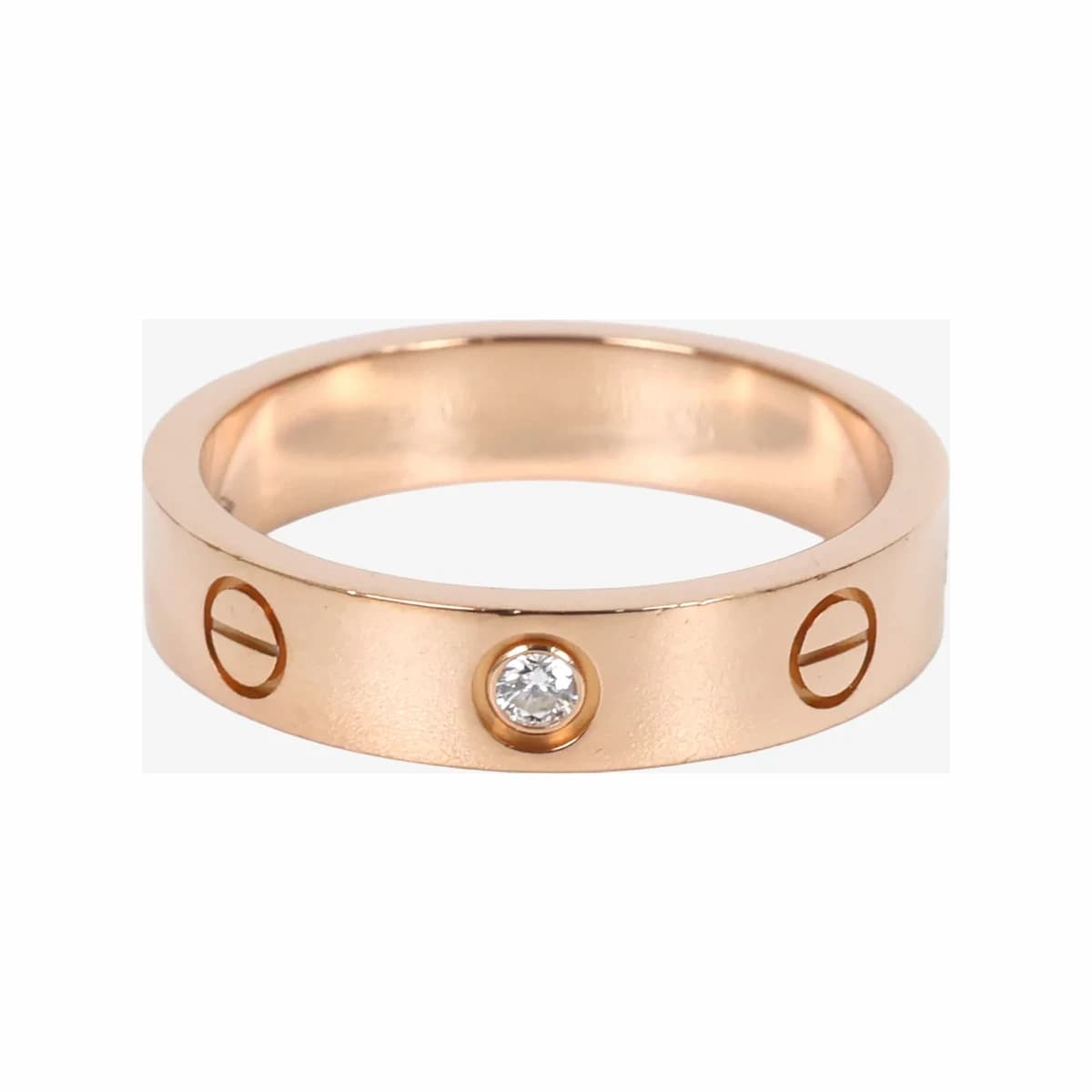 CARTIER 까르띠에 러브 링 스몰 51호 다이아몬드 1P 핑크골드 18K 로즈골드