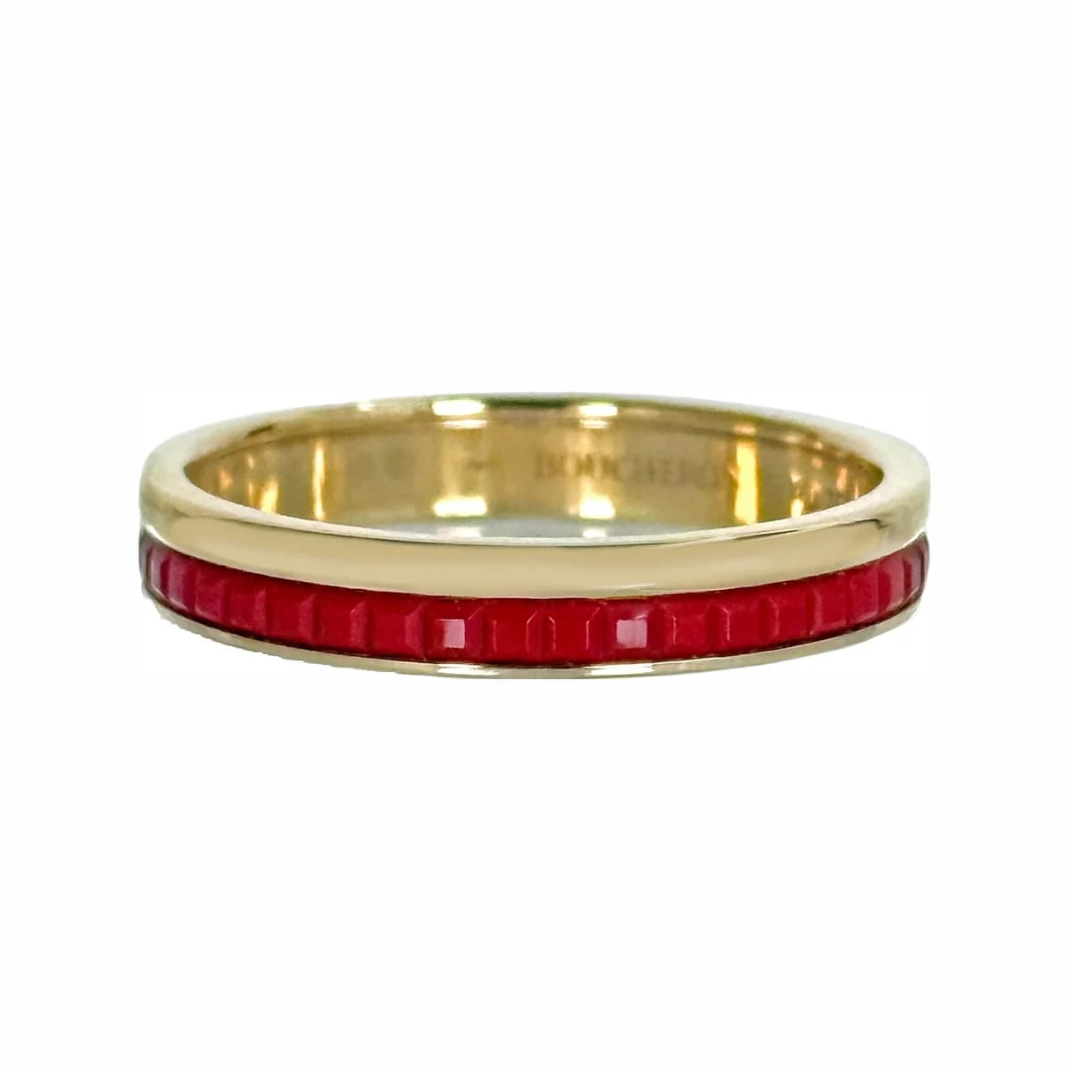 BOUCHERON 부쉐론 콰트로 레드 에디션 웨딩밴드 62호 핑크골드 18K 로즈골드