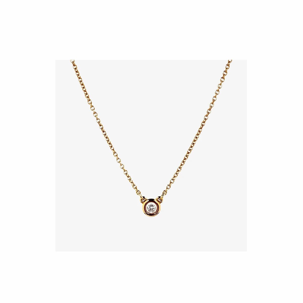 TIFFANY & CO. 티파니앤코 엘사 퍼레티 다이아몬드 바이 더 야드 펜던트 옐로우 골드 18K 옐로골드