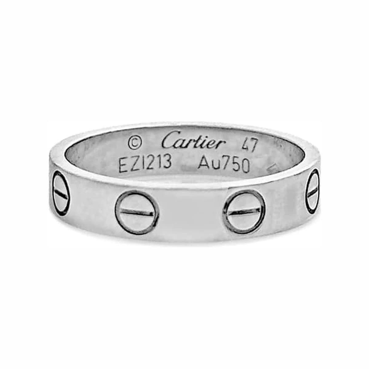 CARTIER 까르띠에 러브 링 스몰 47호 화이트골드 18K 화이트골드