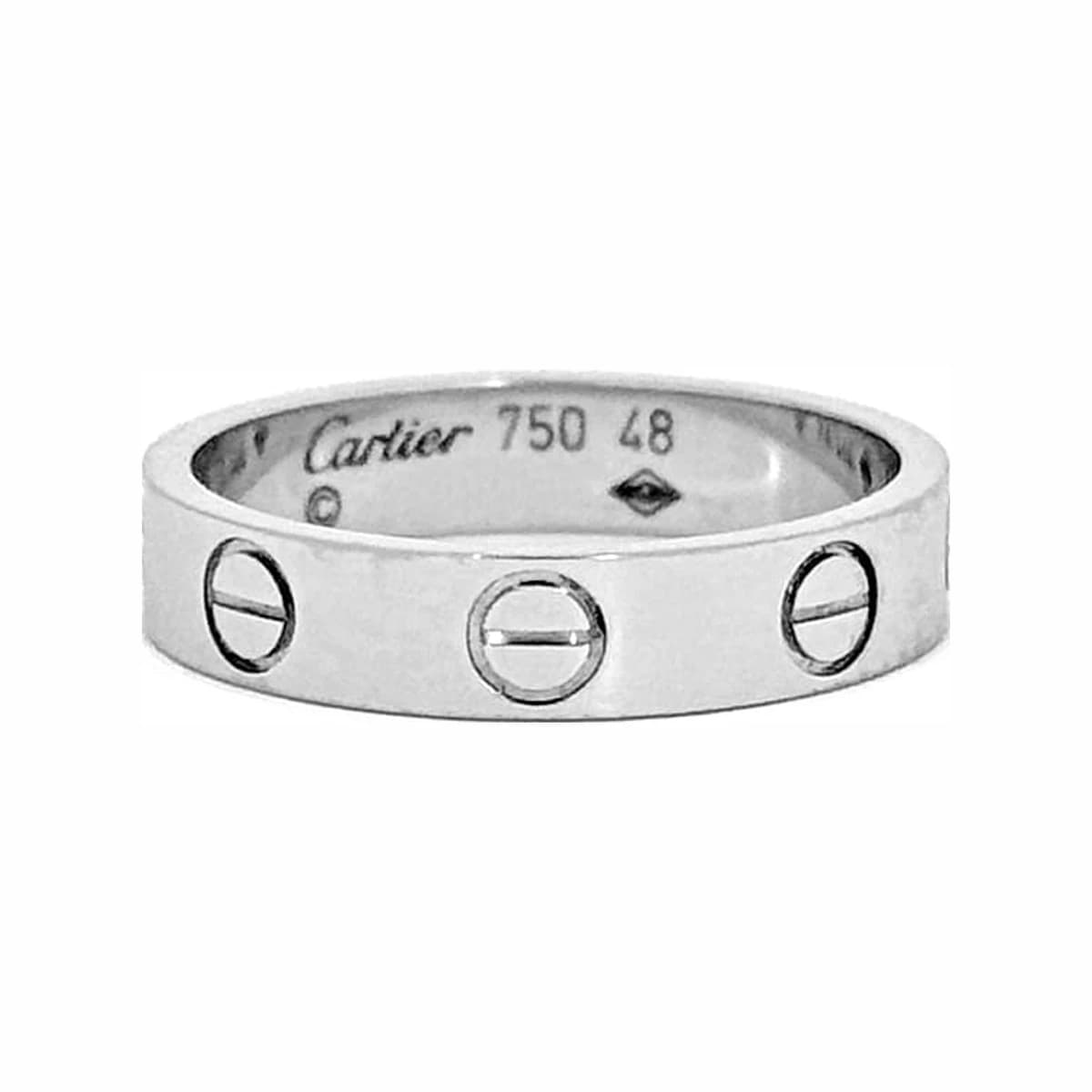 CARTIER 까르띠에 러브 링 스몰 48호 화이트골드 18K 화이트골드