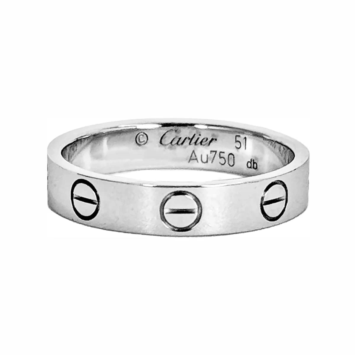 CARTIER 까르띠에 러브 링 스몰 51호 화이트골드 18K 화이트골드