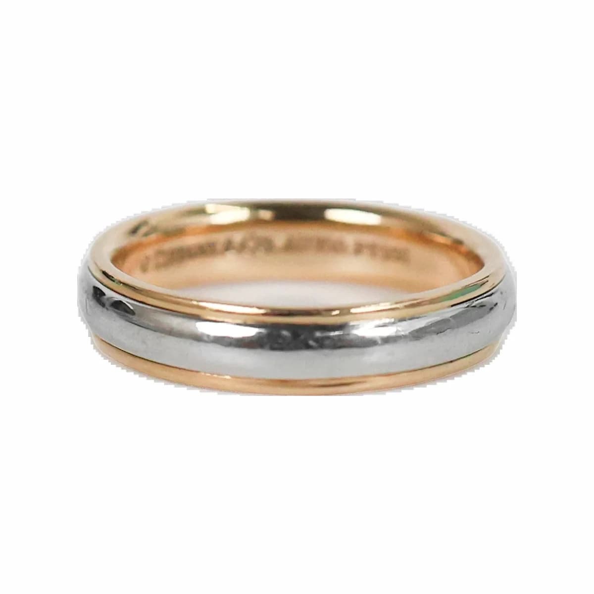 TIFFANY & CO. 티파니앤코 밀그레인 반지 11호 화이트로즈골드 18K 로즈골드