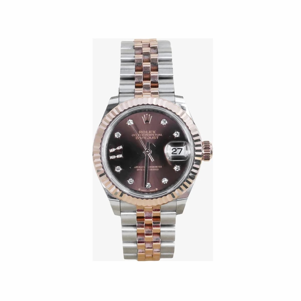 ROLEX 롤렉스 데이저스트 28mm 로즈골드콤비 별다이아몬드 17P 초콜릿다이얼