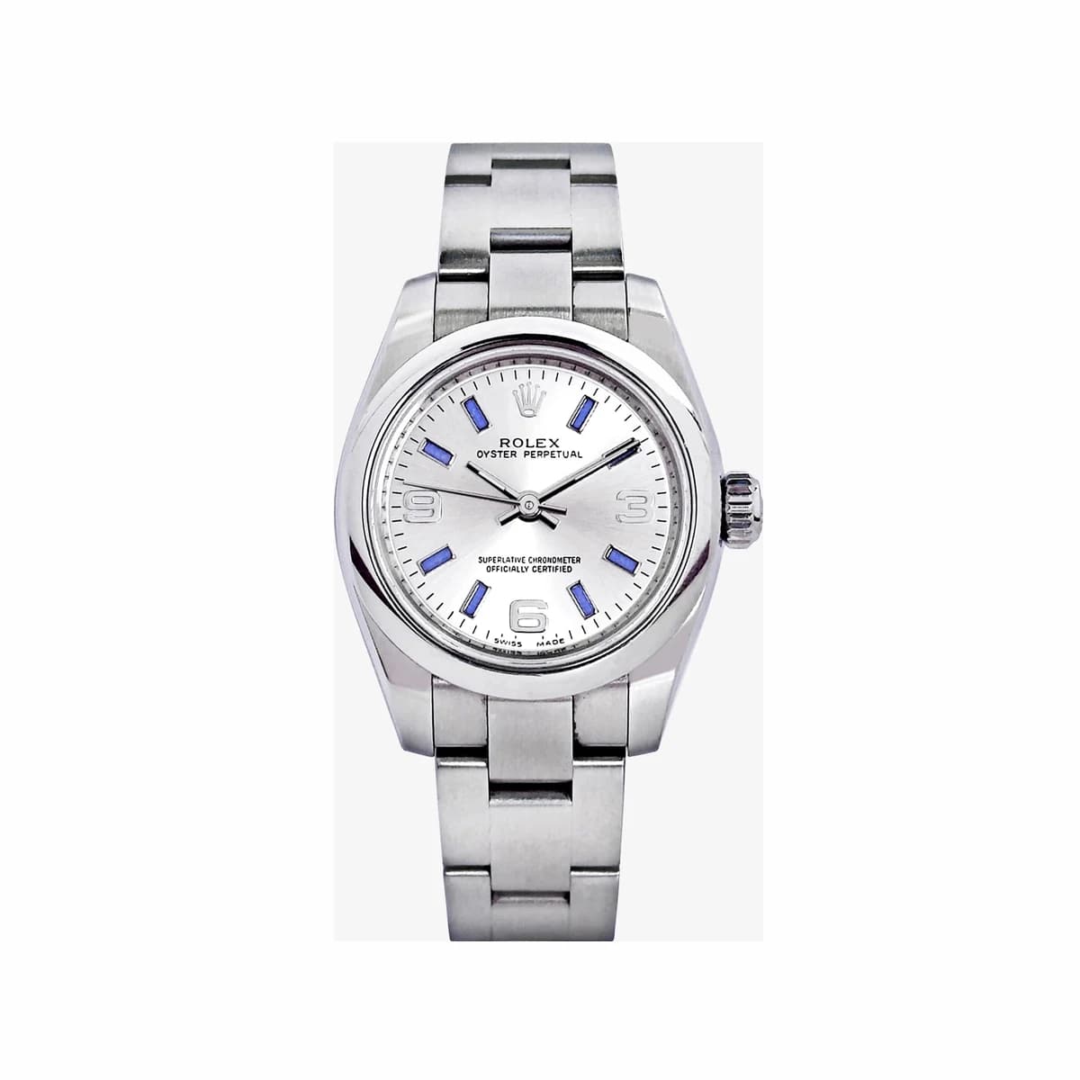 ROLEX 롤렉스 오이스터 퍼페츄얼 26 스틸 실버선레이 다이얼