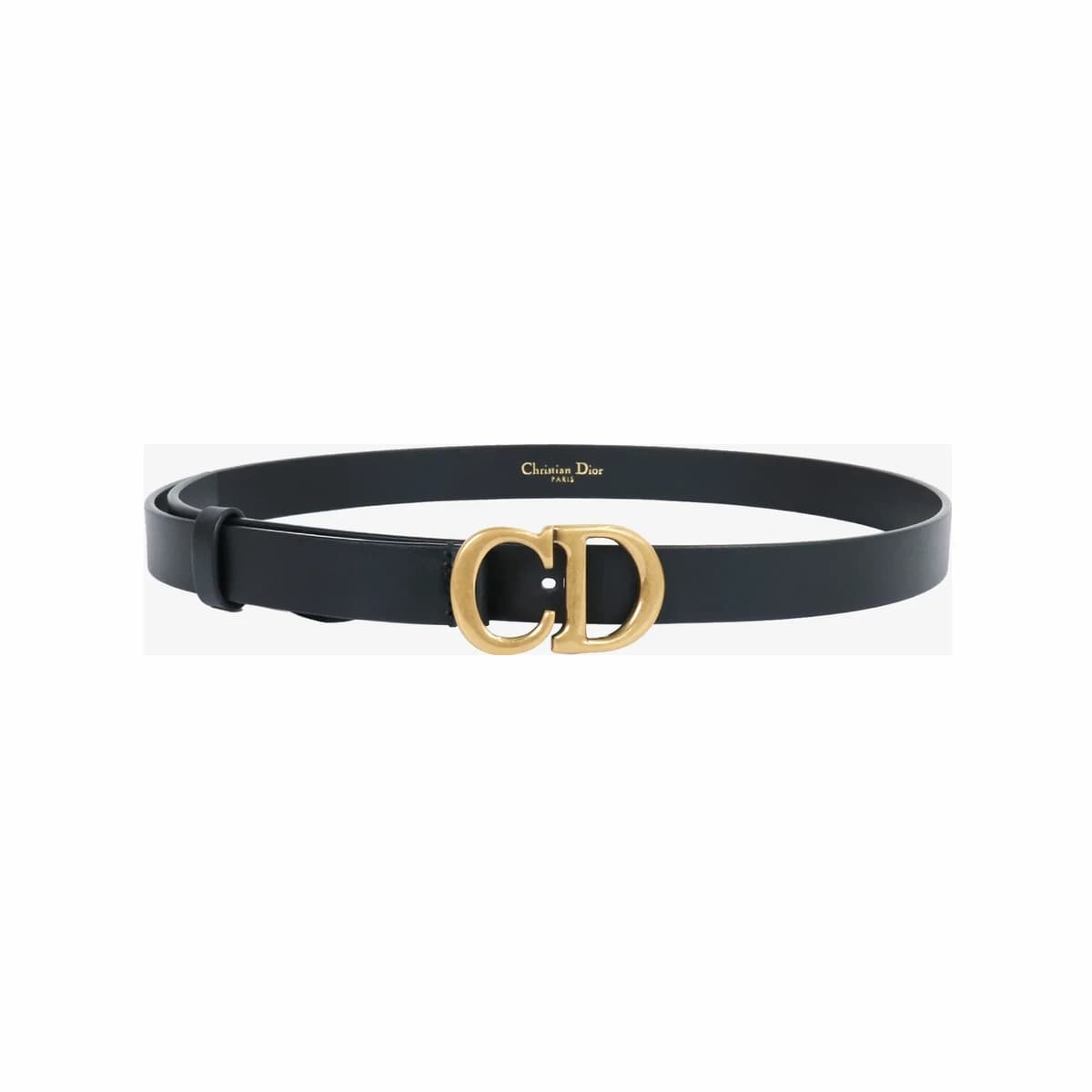 DIOR 디올 새들 레더 벨트 60 블랙