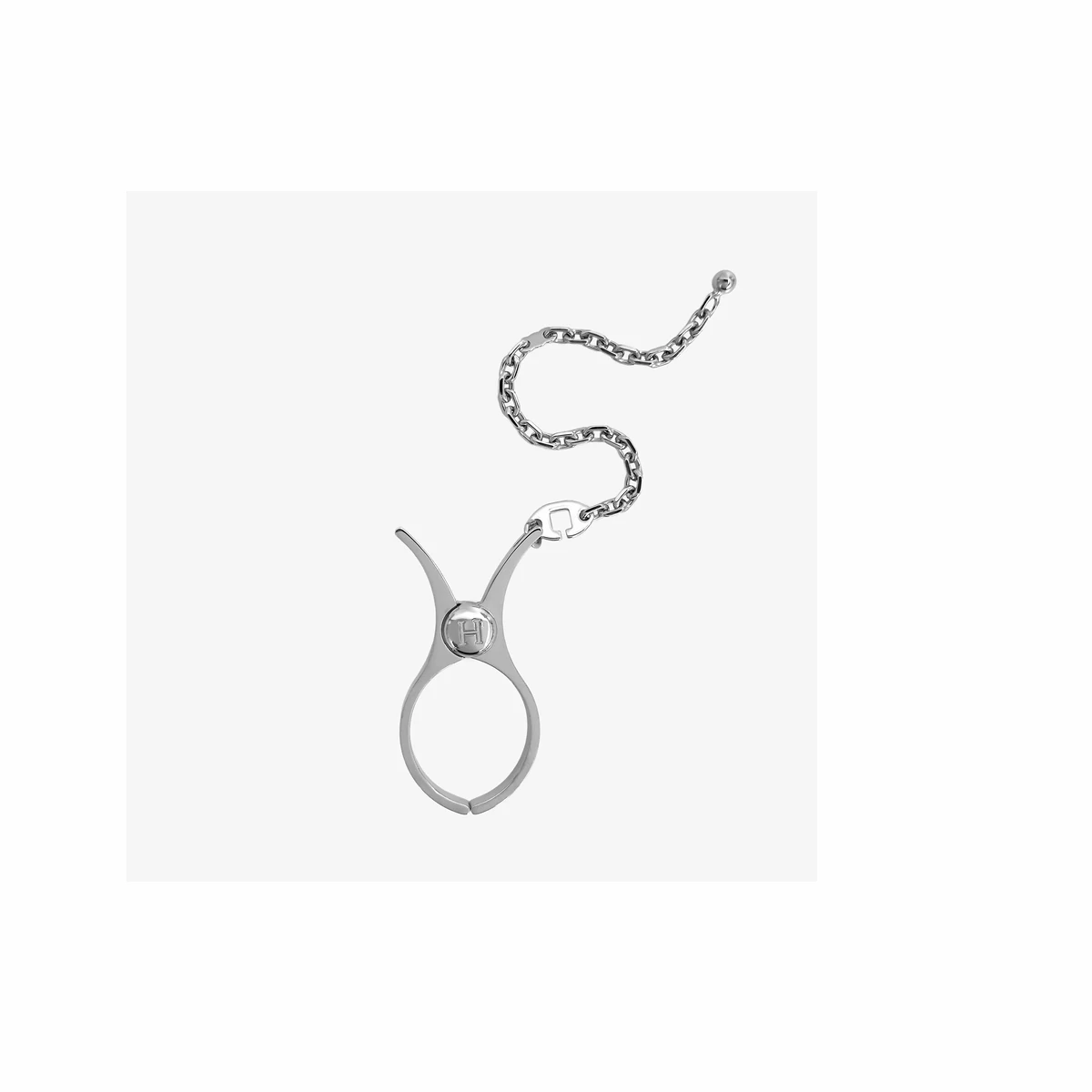 HERMÈS 에르메스 글로브홀더 키링 실버