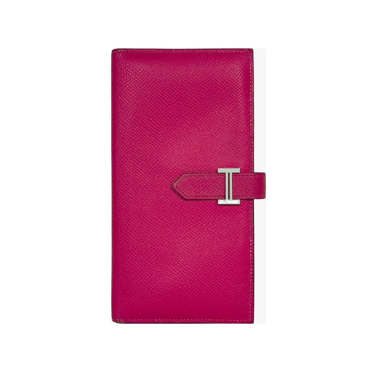 HERMÈS 에르메스 베안 장지갑 로즈 포프레 핑크