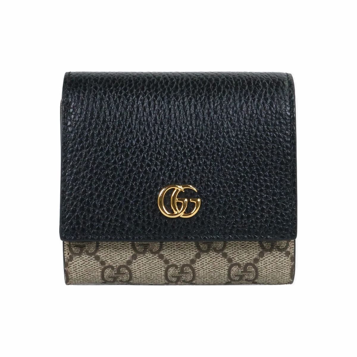 CHANEL 구찌 GG 마몽 바이컬러 지갑 미듐 블랙