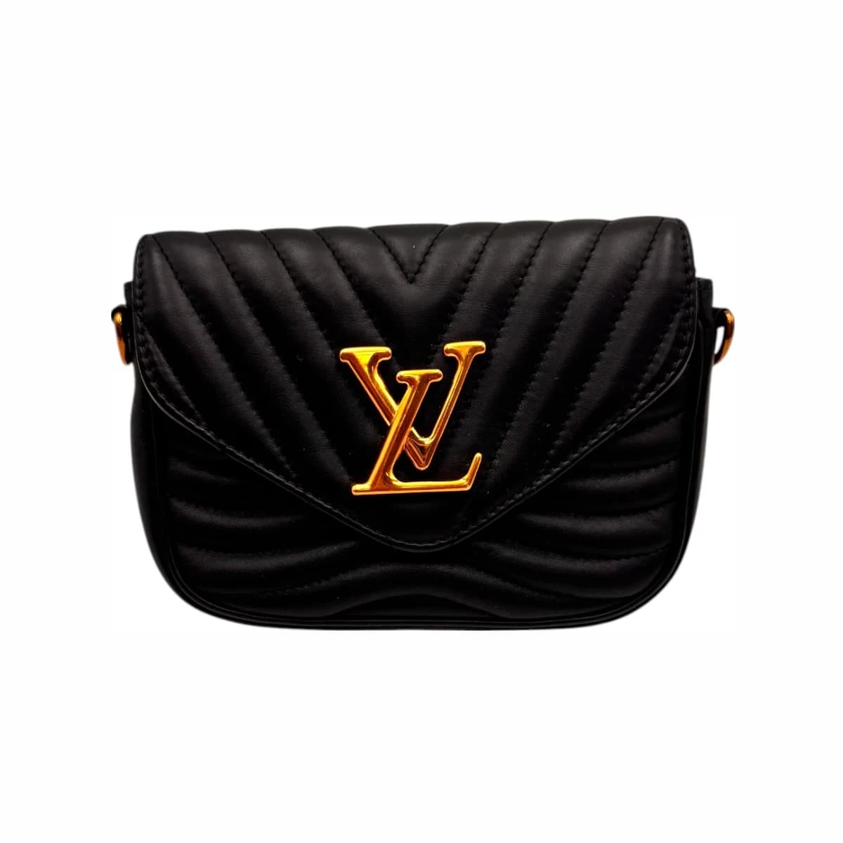 LOUIS VUITTON 루이비통 블랙 뉴 웨이브 멀티 포쉐트 크로스백 가죽