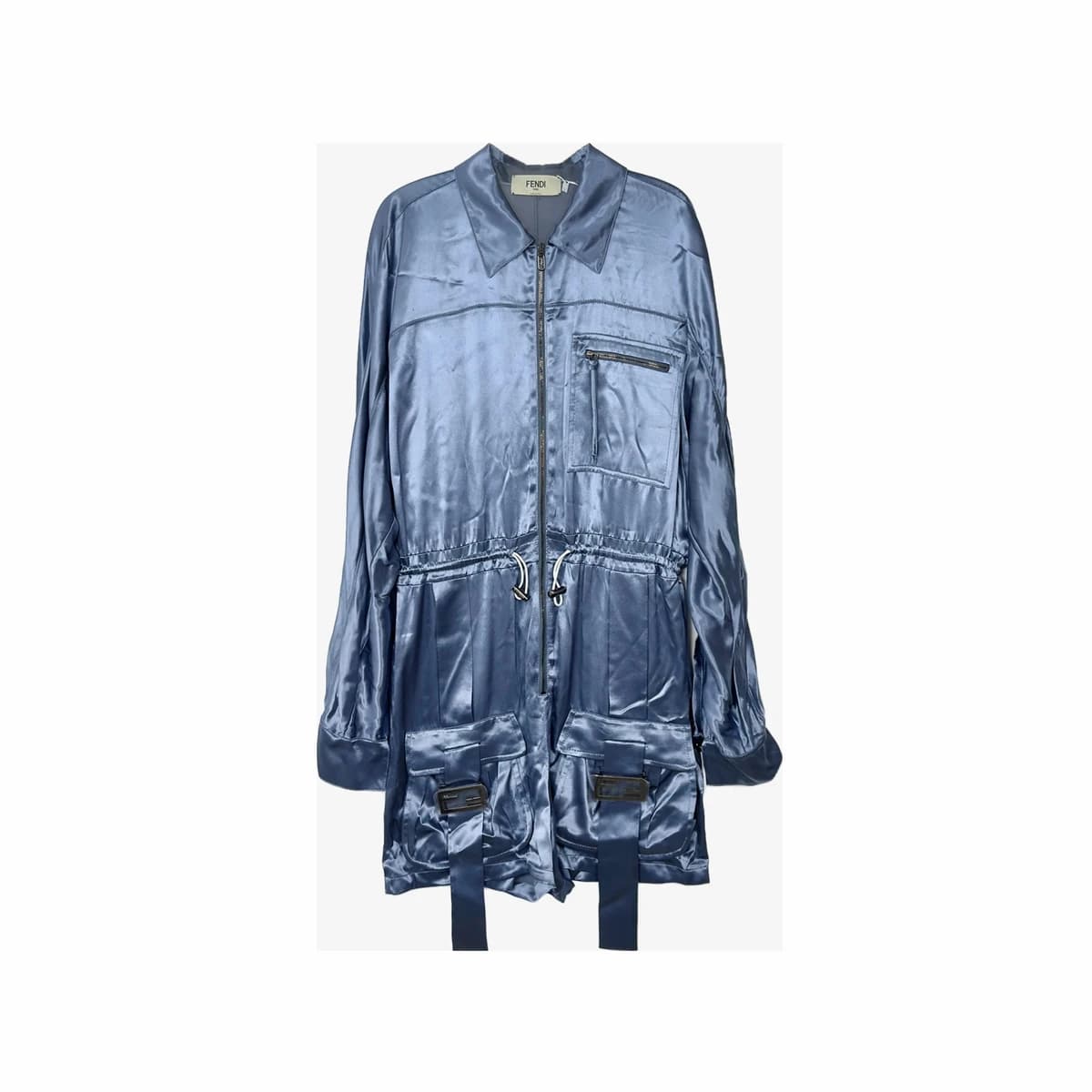 FENDI 펜디 올인원 점프수트 새틴 블루 42
