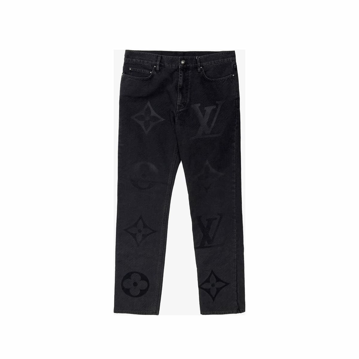 LOUIS VUITTON 루이비통 모노그램 데님 팬츠 그레이 34