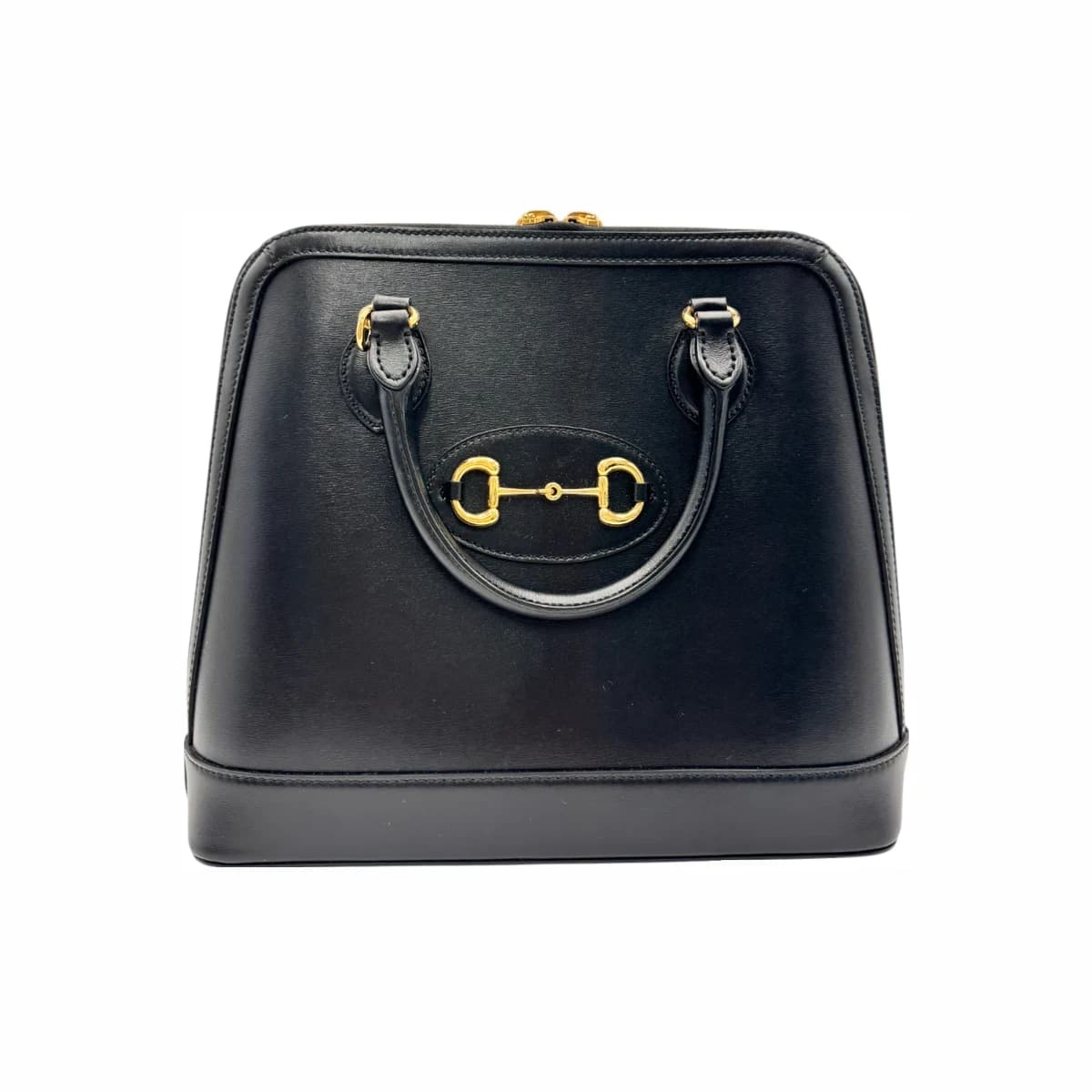 GUCCI 구찌 1955 홀스빗 미듐 탑핸들 블랙 가죽