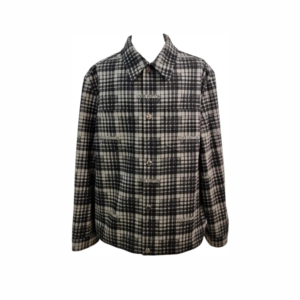 LOUIS VUITTON 루이비통 체크 데님 오버셔츠 54 1ABY9L