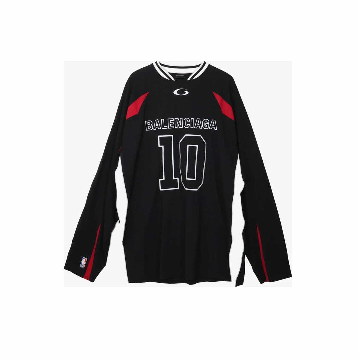 BALENCIAGA 발렌시아가 26SS NBA 오버 핏 롱슬리브 티셔츠 블랙 L