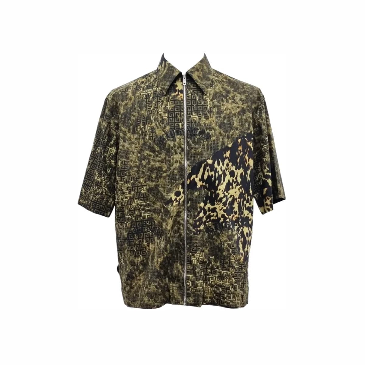 GIVENCHY 지방시 자카드 로고 반팔 셔츠 자켓 38