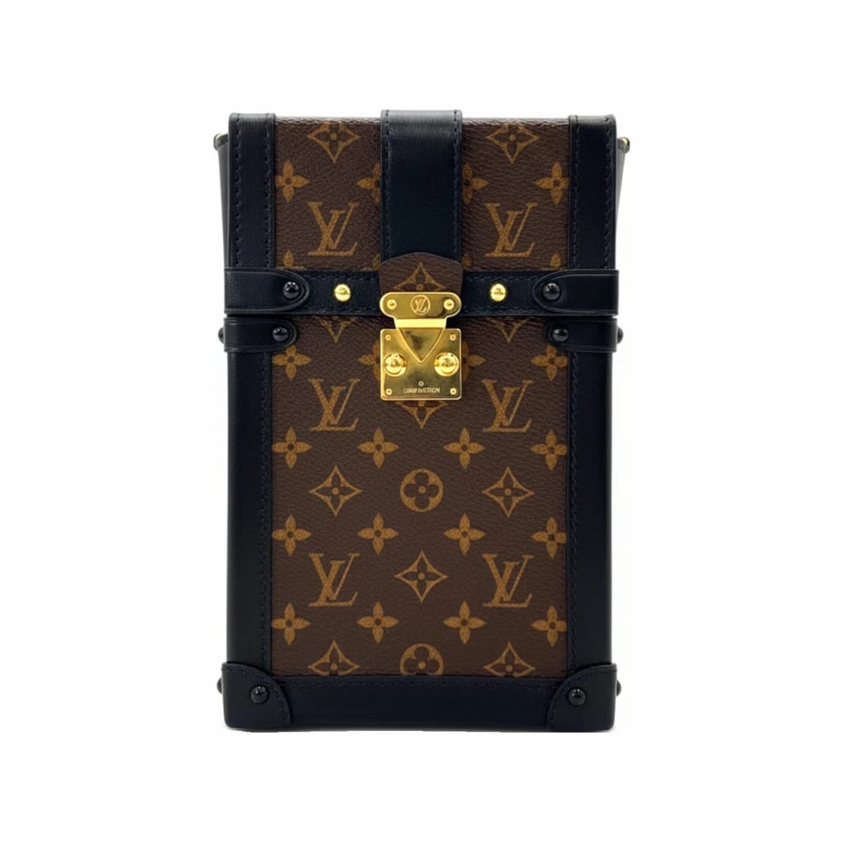 LOUIS VUITTON 루이비통 모노그램 캔버스 버티컬 트렁크 체인 크로스백(내장칩)