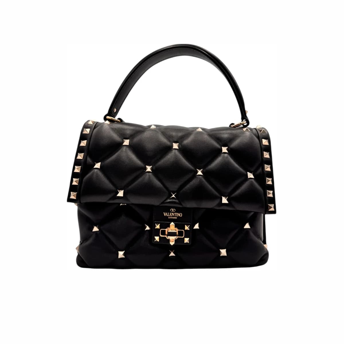 VALENTINO 발렌티노 블랙 가라바니 스터드 캔디 미니 숄더백
