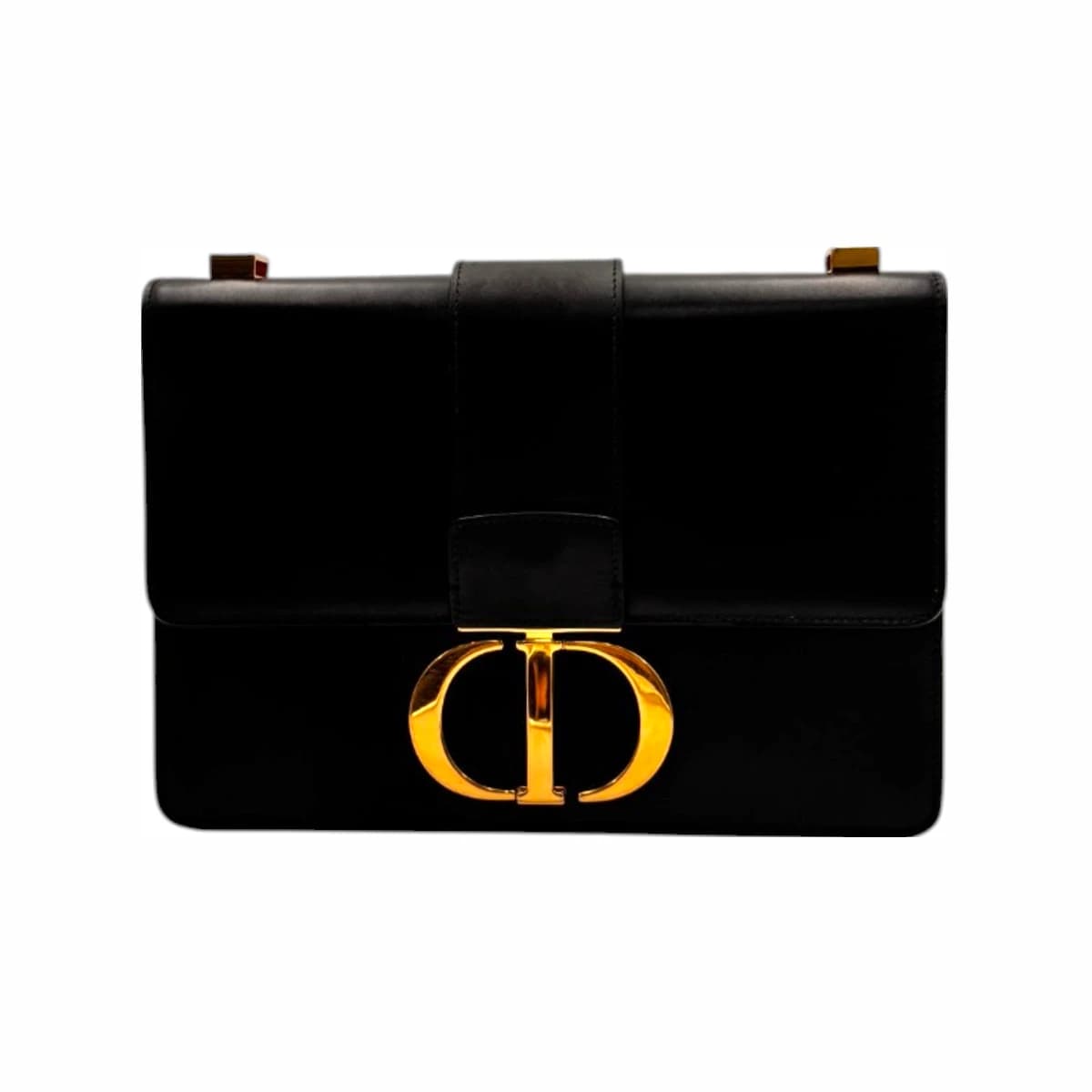 DIOR 디올 블랙 카프스킨 복스 몽테인 30 숄더백