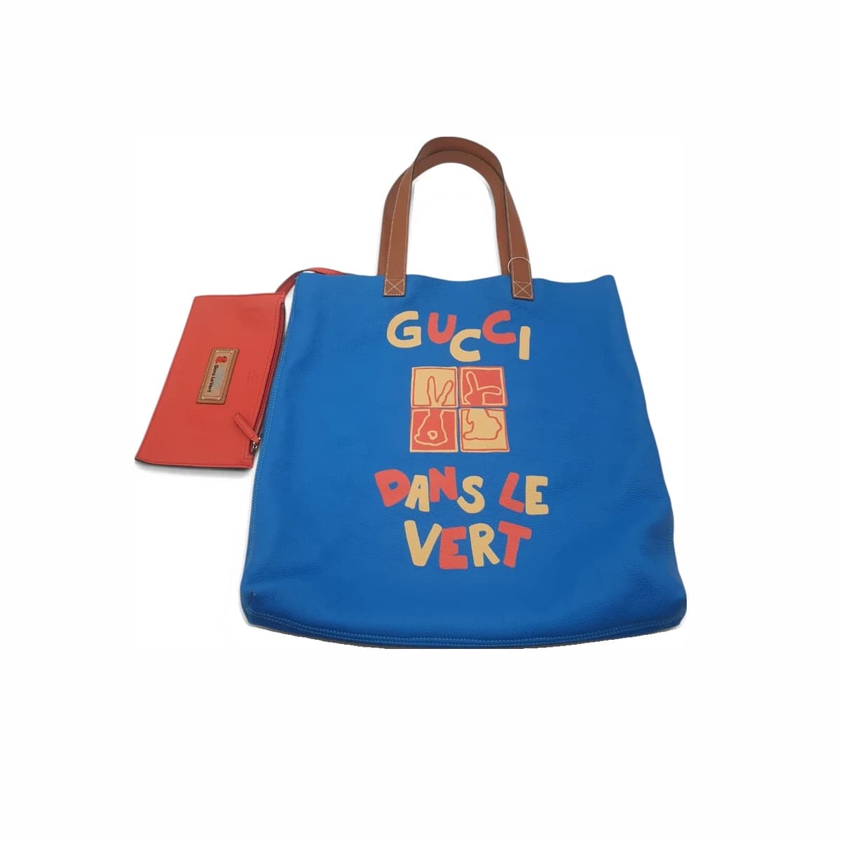 GUCCI 구찌 Dans Le Vert 프린트 토트백 블루