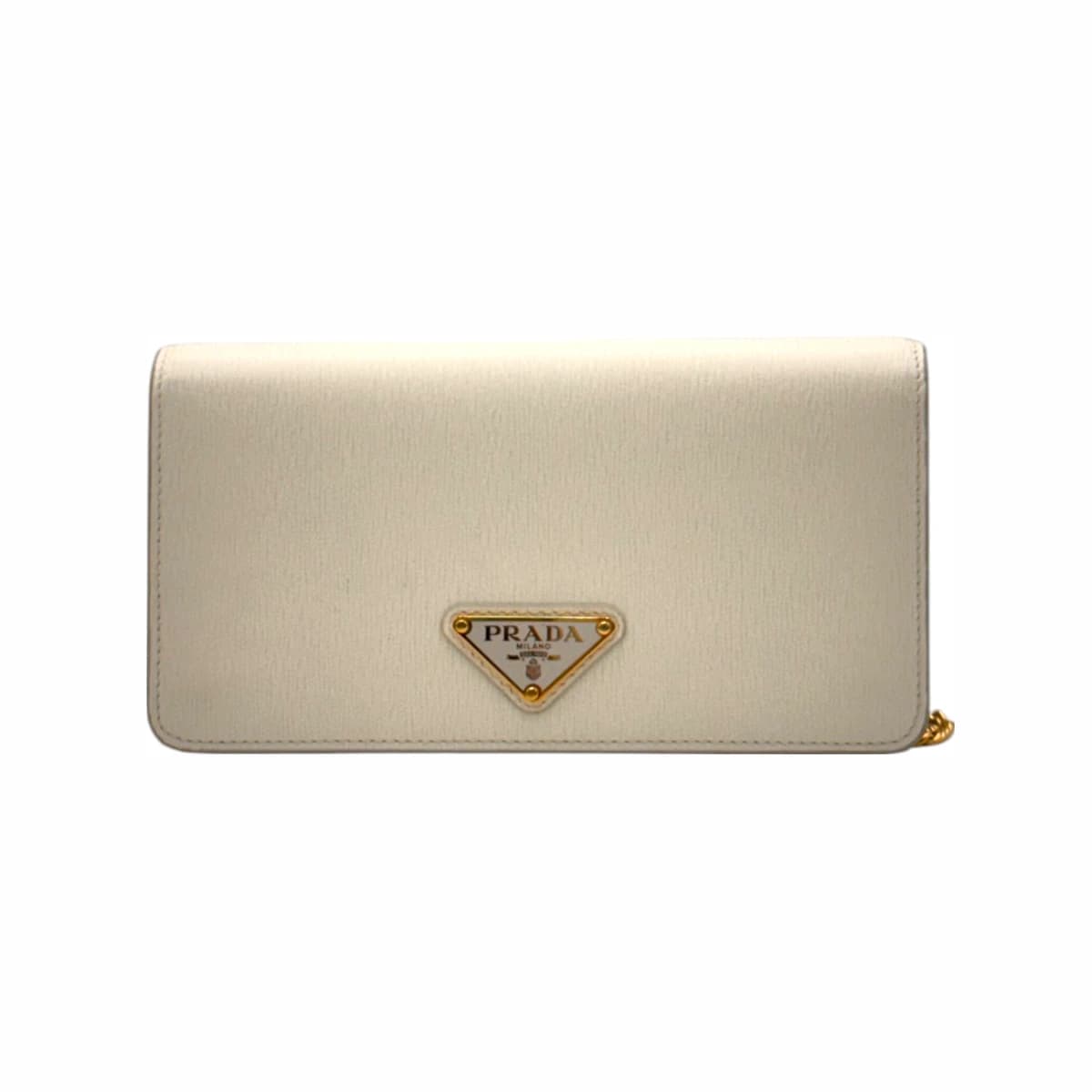 PRADA 프라다 비텔로 무브 체인백 화이트 가죽