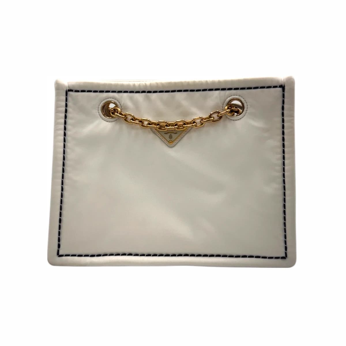 PRADA 프라다 화이트 나일론 체인 숄더백