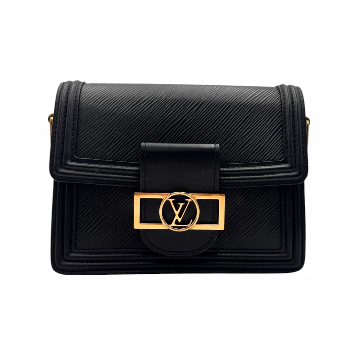 LOUIS VUITTON 루이비통 미니 도핀 에피 숄더백 블랙 에삐