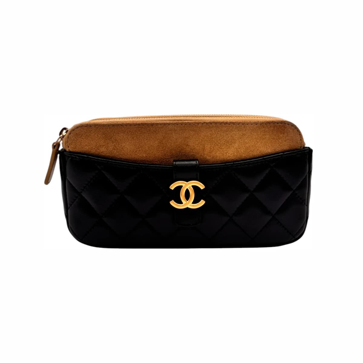 CHANEL 샤넬 25A 스웨이드 믹스 폰홀더 WOC 미니 체인백 내장칩