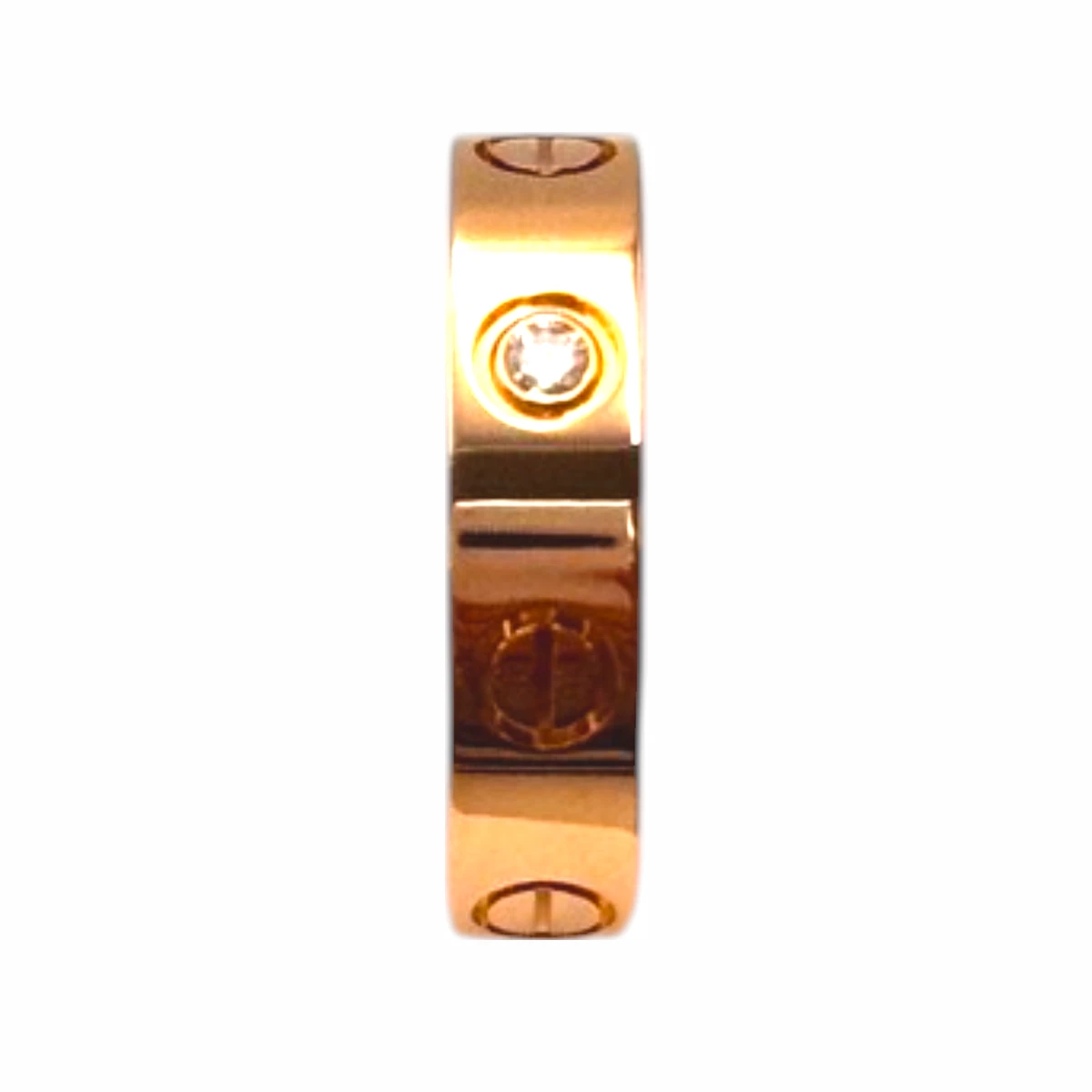 CARTIER 까르띠에 다이아 1P 러브 밴드 링 스몰 44호