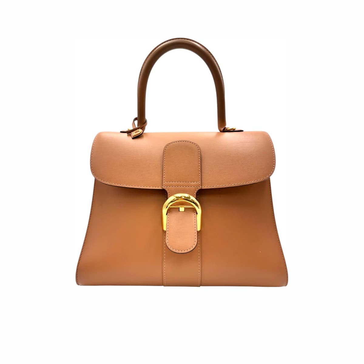 DELVAUX 델보 브리앙 MM 탑핸들 복스 베이지 가죽