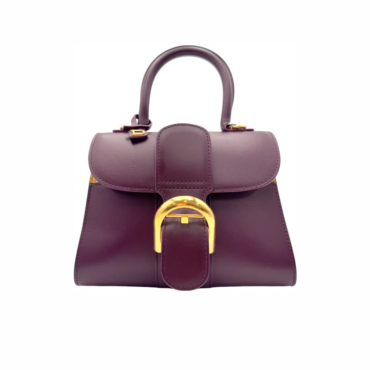 DELVAUX 델보 퍼플 레더 브리앙 금장 미니 토트백