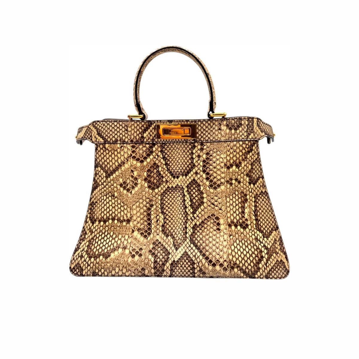 FENDI 펜디 피카부 파이톤 탑핸들백 엑조틱