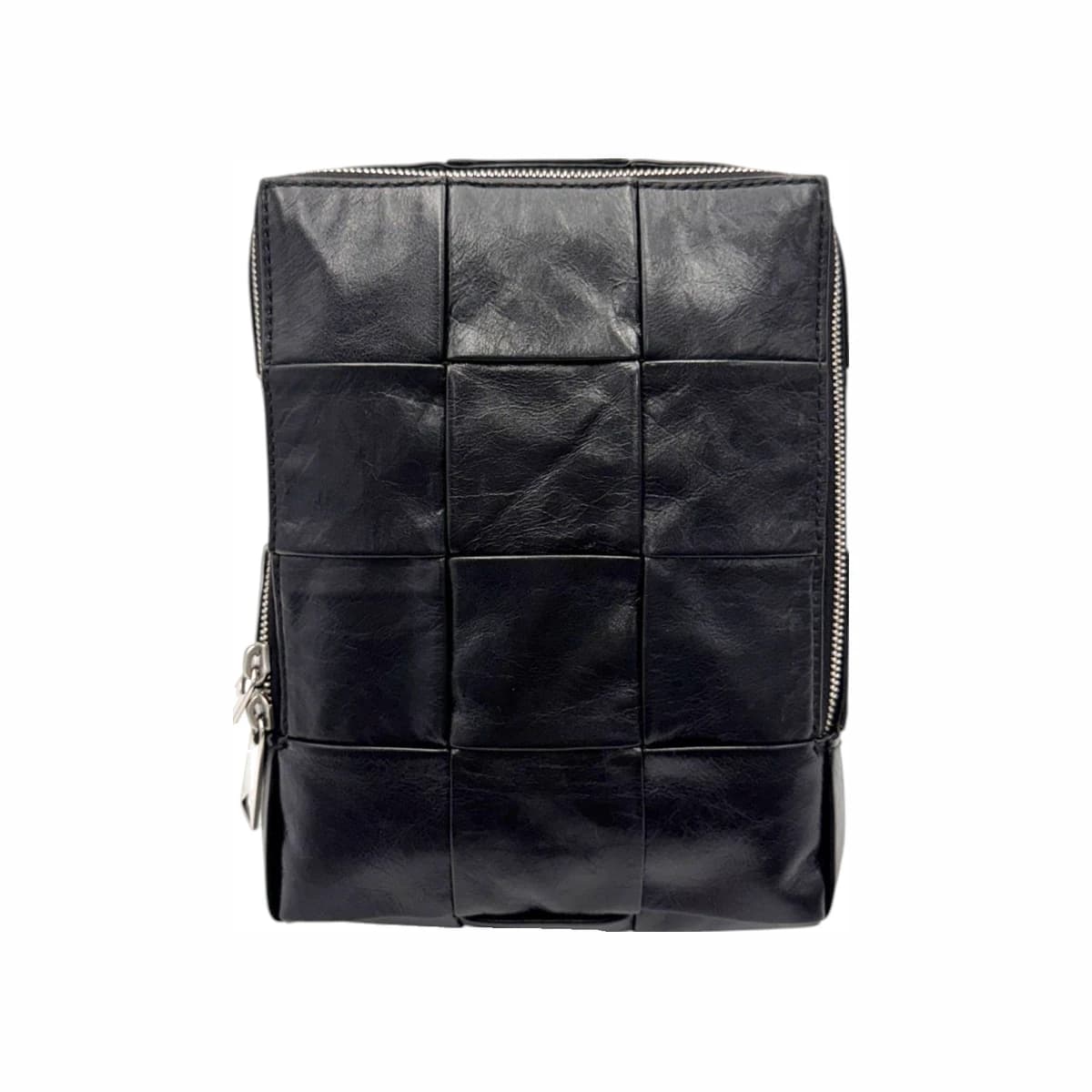 BOTTEGA VENETA 보테가베네타 블랙 레더 미니 카세트 슬링백 가죽