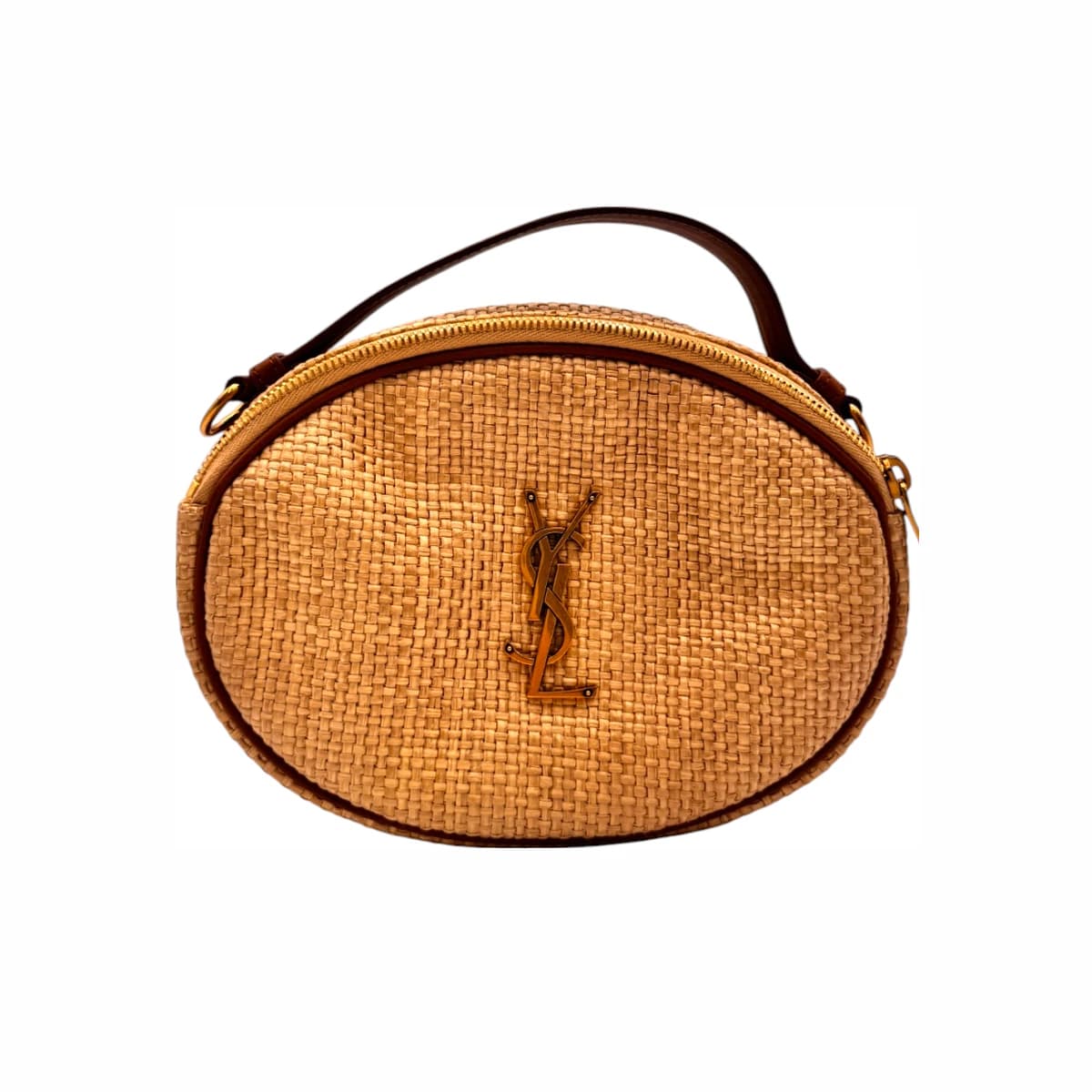 SAINT LAURENT 생로랑 카산드라 라피아 앤 베지터블 레더 카메라 백 가죽
