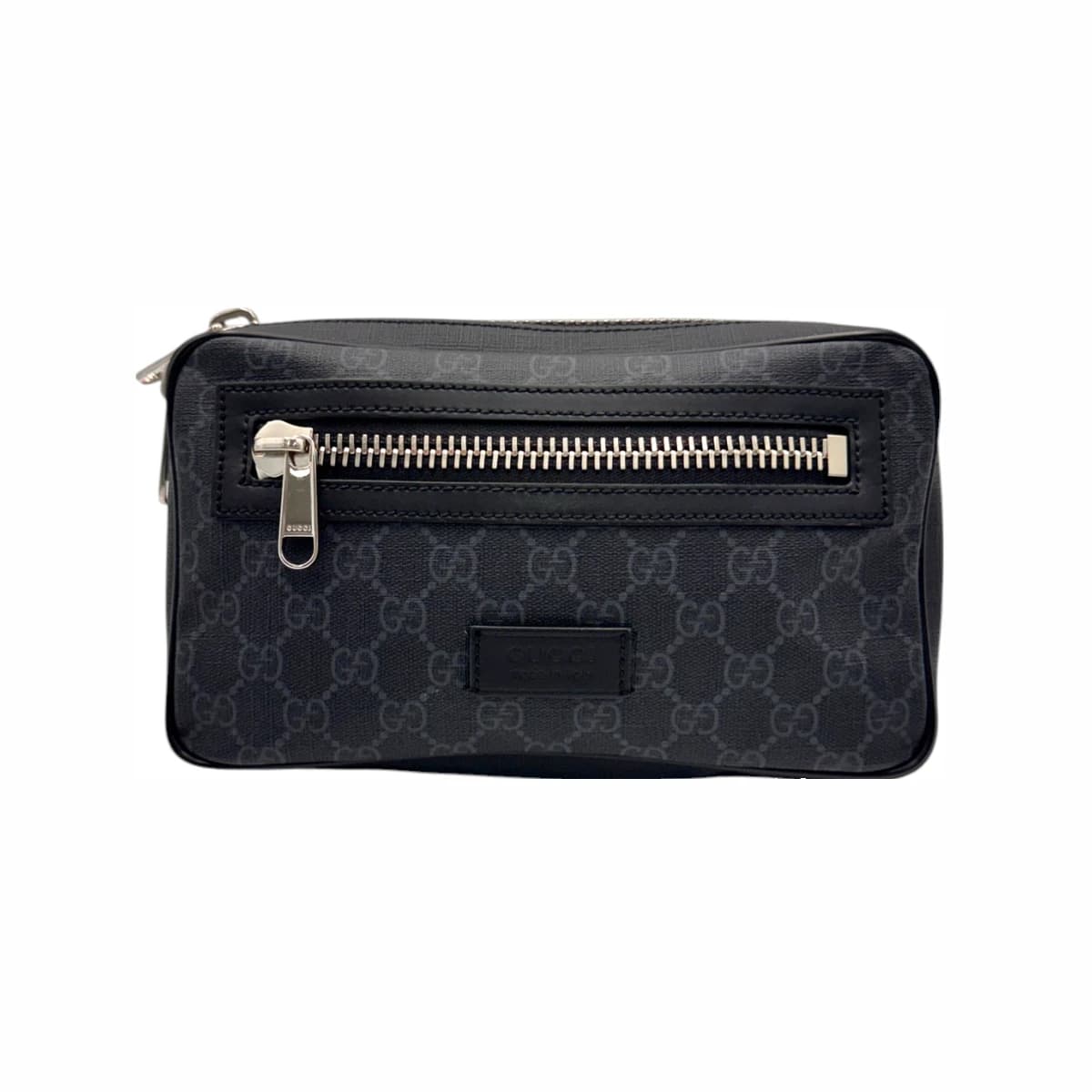 GUCCI 구찌 블랙 소프트 GG 수프림 벨트백 가죽