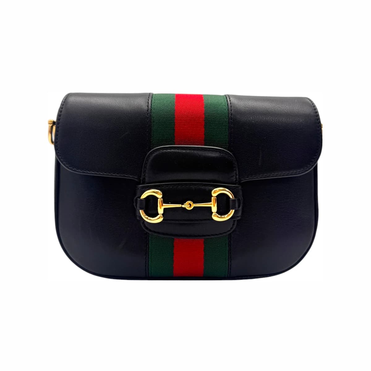 GUCCI 구찌 블랙 홀스빗 1955 스몰 숄더백 가죽