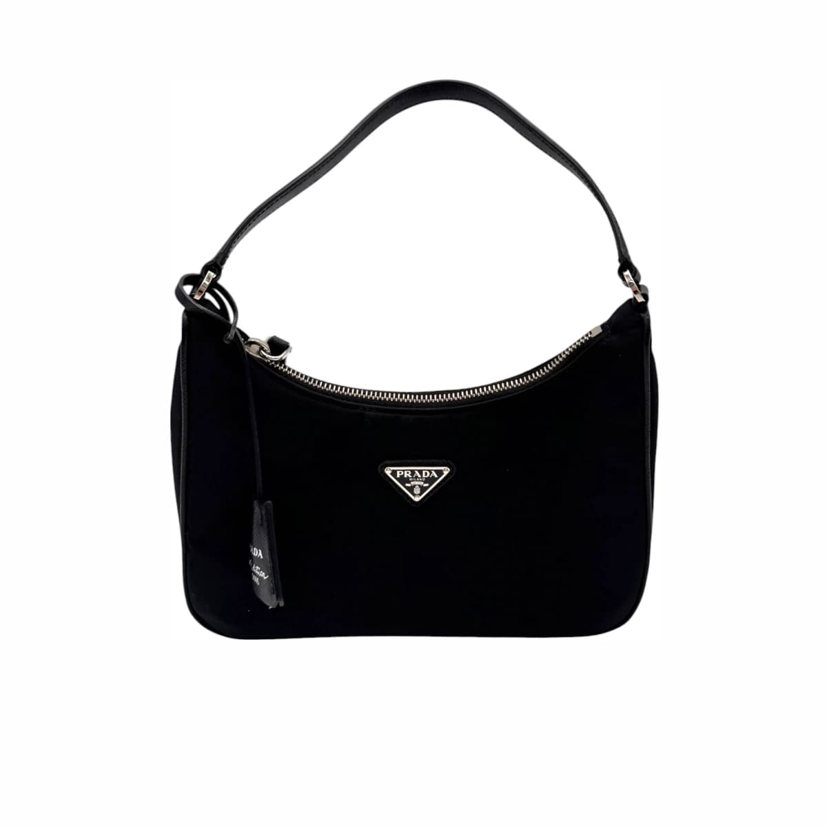 PRADA 프라다 블랙 리나일론 리에디션 2005 호보 숄더백