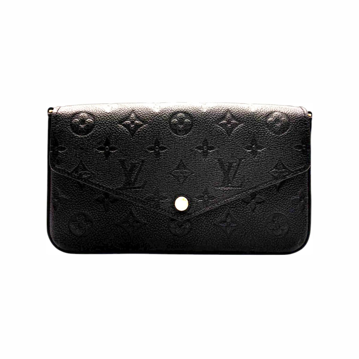 LOUIS VUITTON 루이비통 모노그램 앙프렝뜨 포쉐트 펠리시 체인 크로스백 블랙