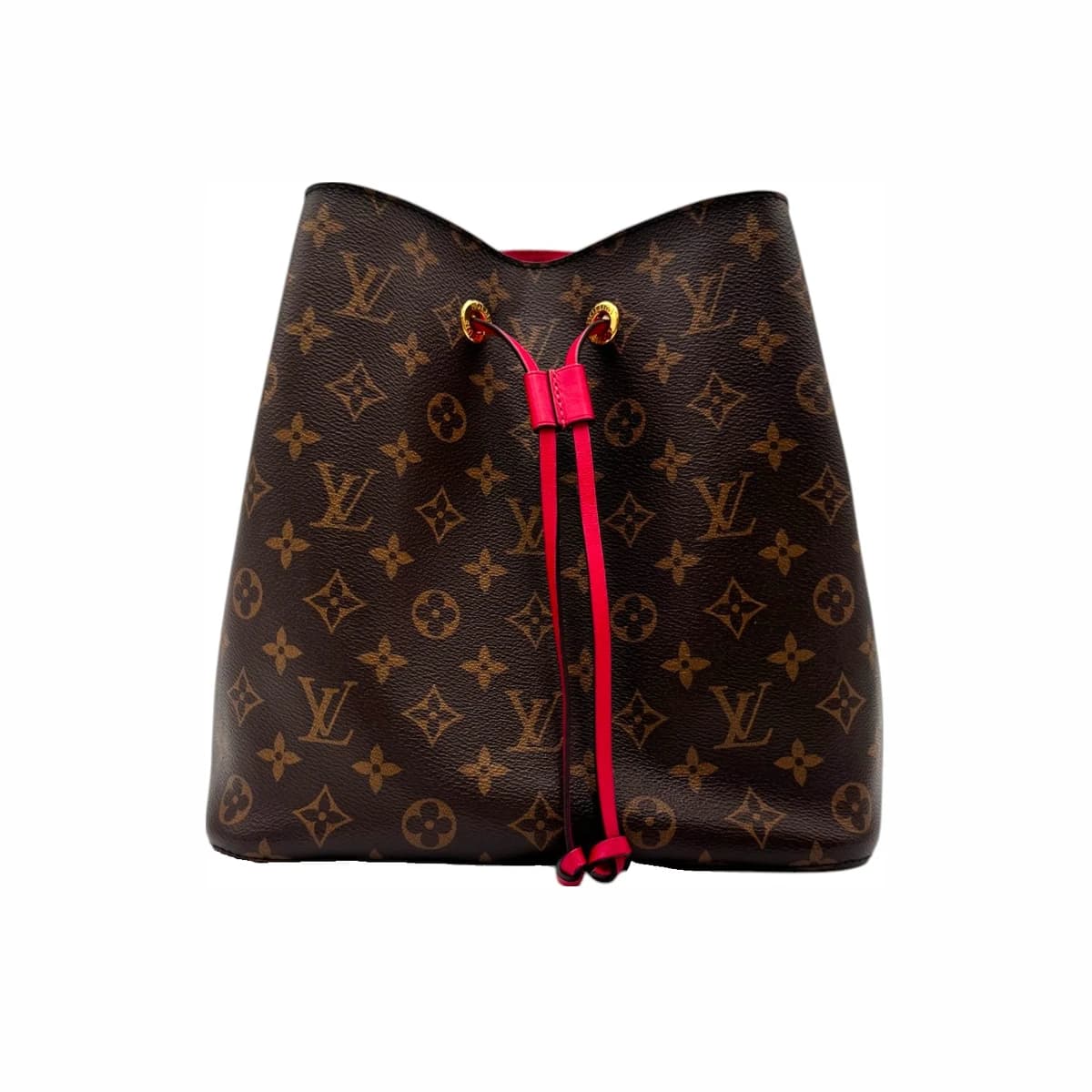 LOUIS VUITTON 루이비통 모노그램 캔버스 푸시아 핑크 네오 노에 버킷 숄더백