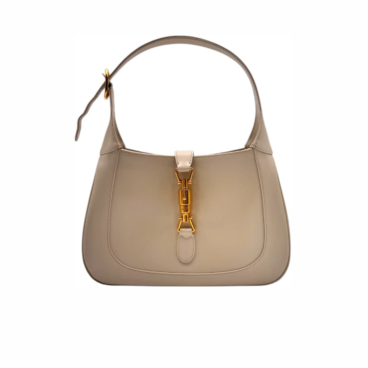 GUCCI 구찌 화이트 레더 재키 1961 스몰 호보 숄더백 가죽